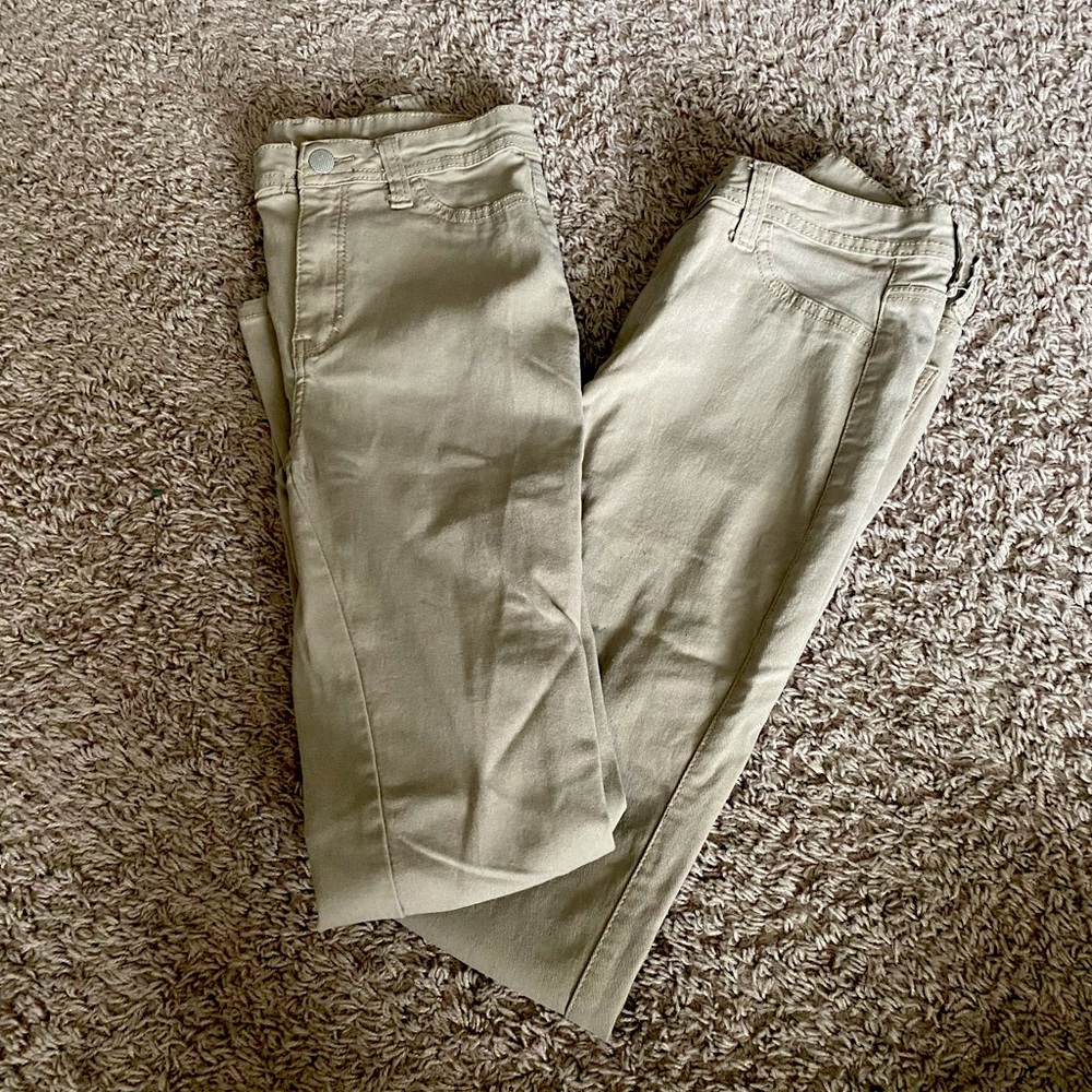 Khaki school pants (selling two pairs together )